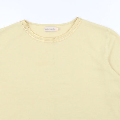 Womens UK Size S Bonmarché Yellow Basic T-Shirt