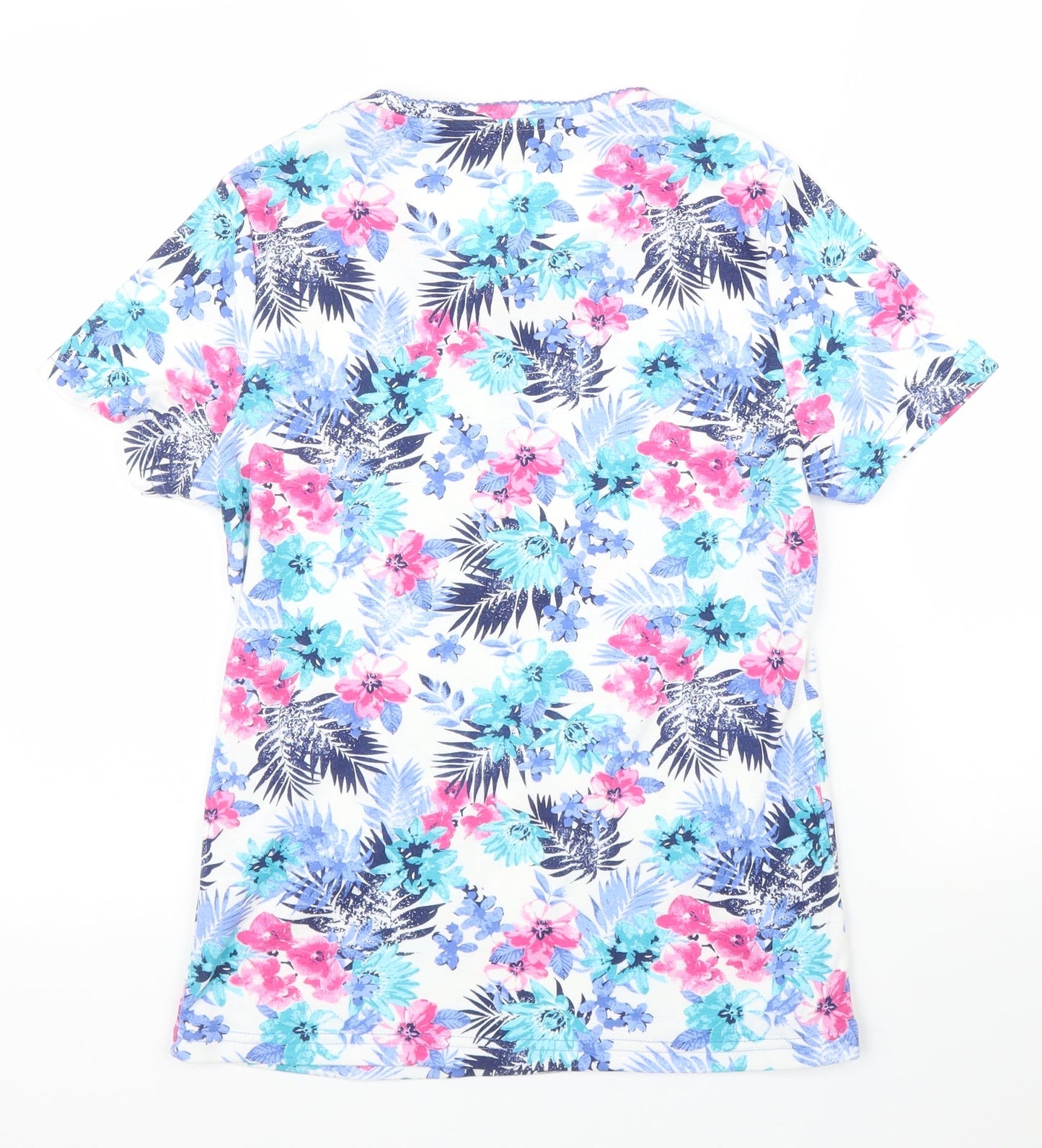 Womens UK Size S Preworn Blue Basic T-Shirt