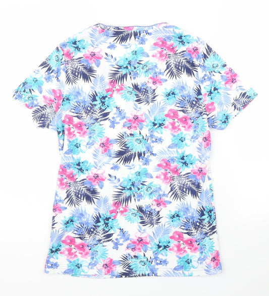 Womens UK Size S Preworn Blue Basic T-Shirt