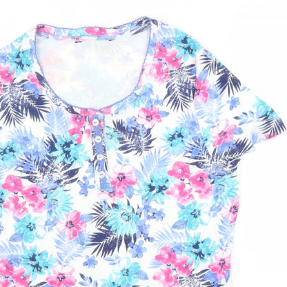 Womens UK Size S Preworn Blue Basic T-Shirt