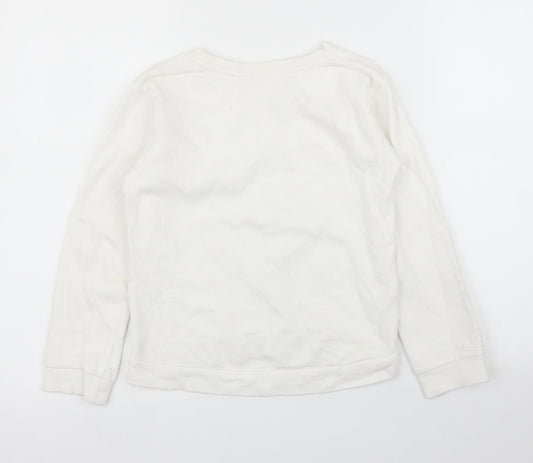 H&M Girls White   Pullover Jumper Size 7 Years