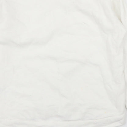 H&M Girls White   Pullover Jumper Size 7 Years