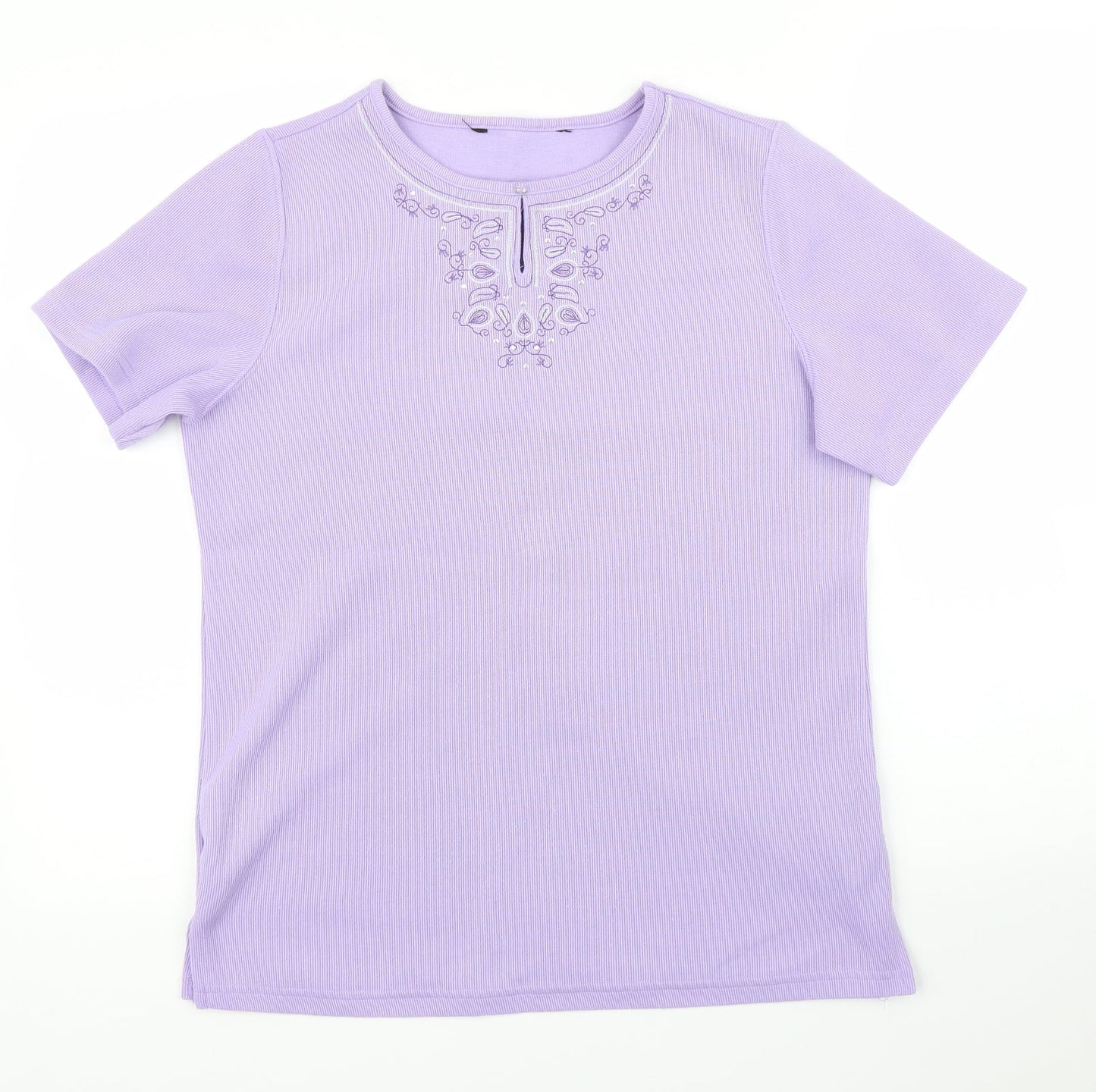 Womens UK Size XS Preworn Purple Basic T-Shirt