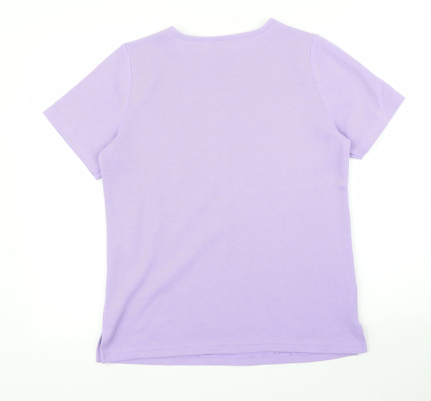 Womens UK Size XS Preworn Purple Basic T-Shirt
