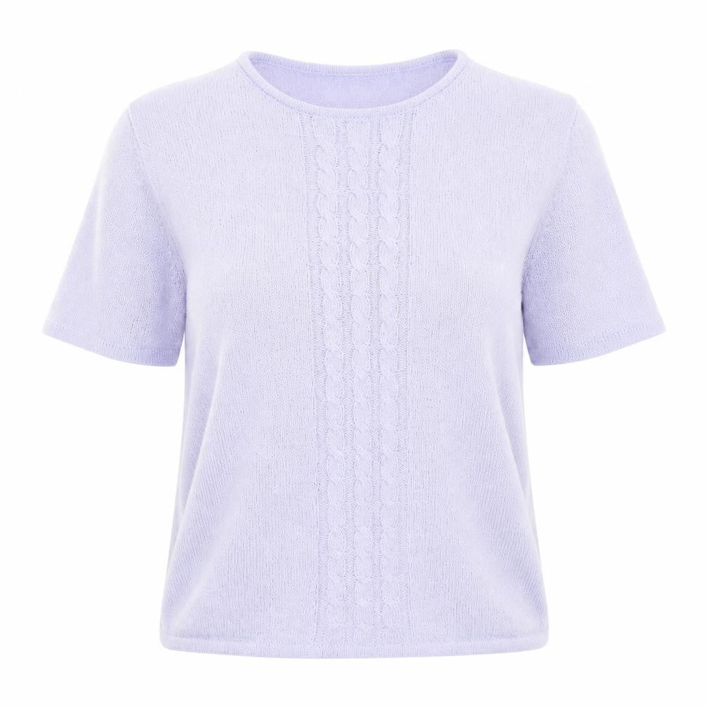 Womens UK Size S BM Purple Basic T-Shirt