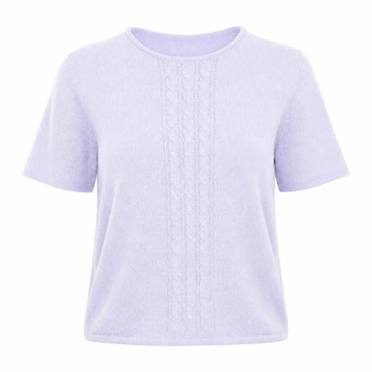 Womens UK Size S BM Purple Basic T-Shirt