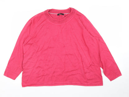 Womens UK Size L BM Pink Pullover Jumper