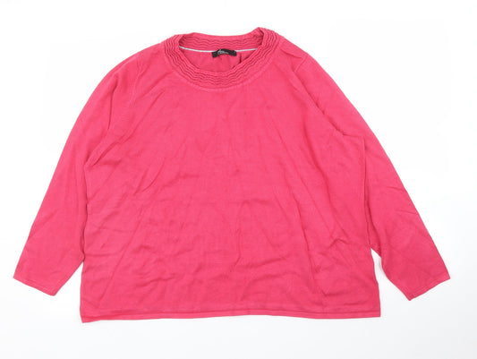 Womens UK Size L BM Pink Pullover Jumper