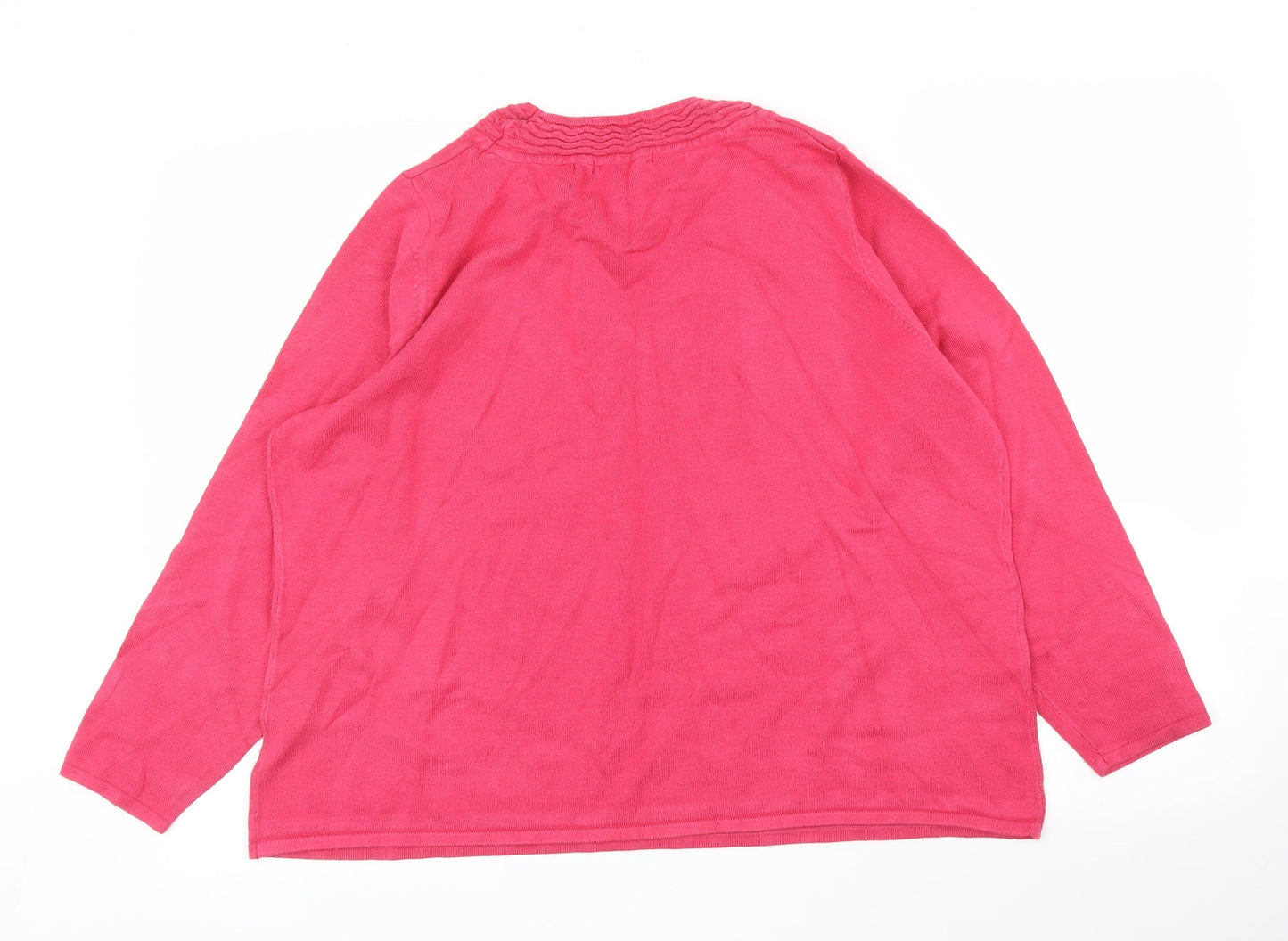 Womens UK Size L BM Pink Pullover Jumper