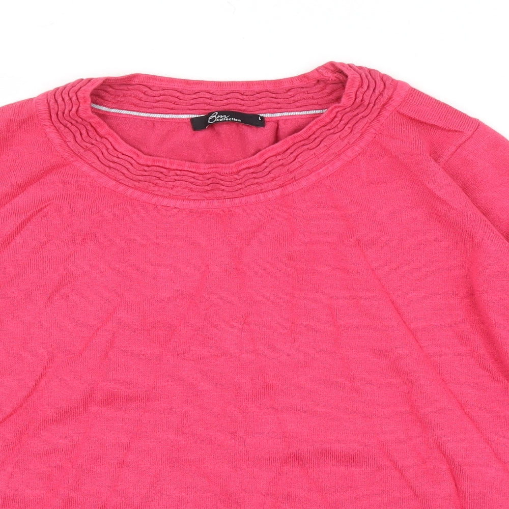 Womens UK Size L BM Pink Pullover Jumper