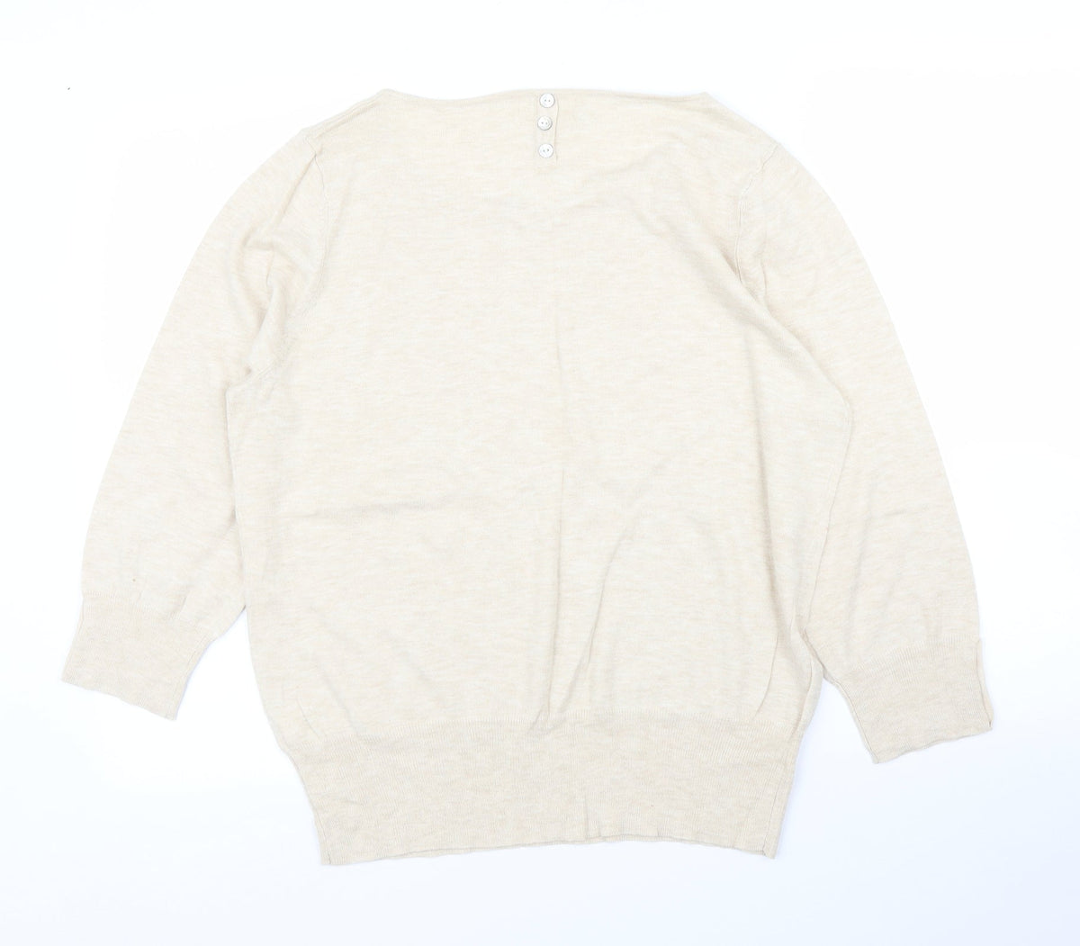Additional front view of Beverley Hills men’s beige jumper, size XL