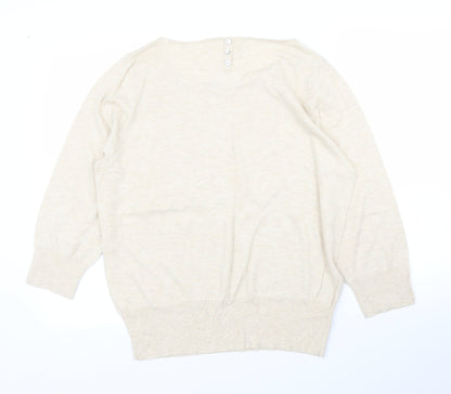 Additional front view of Beverley Hills men’s beige jumper, size XL