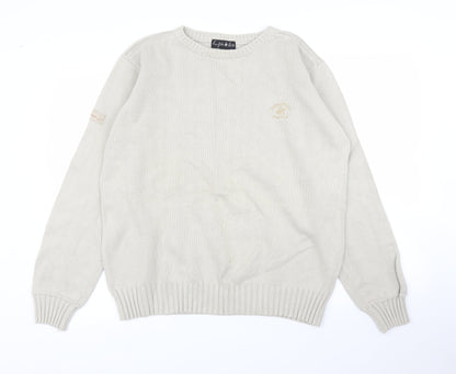 Back view of Beverley Hills men’s beige jumper, size XL