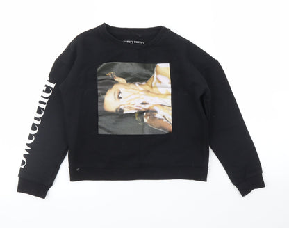 Primark Girls Black   Pullover Jumper Size 9 Years
