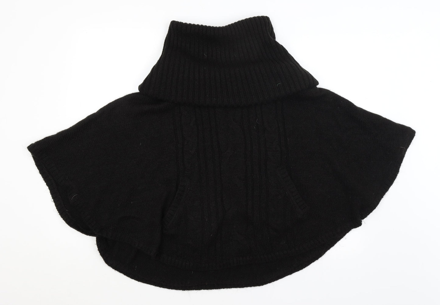 Divided Womens Black   Jacket Poncho Size S