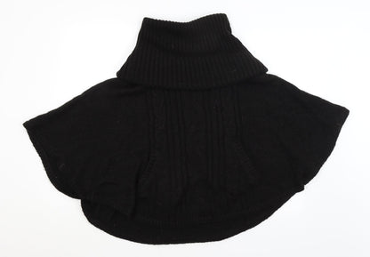 Divided Womens Black   Jacket Poncho Size S