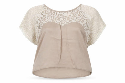 Kirei Womens Beige   Basic T-Shirt Size M