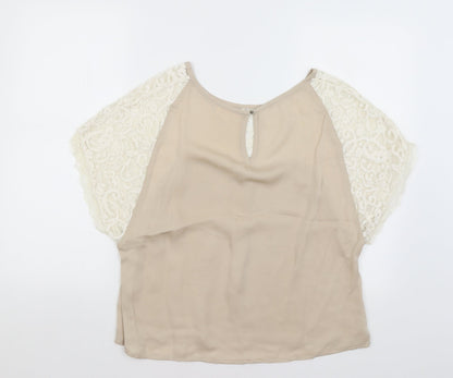 Kirei Womens Beige   Basic T-Shirt Size M
