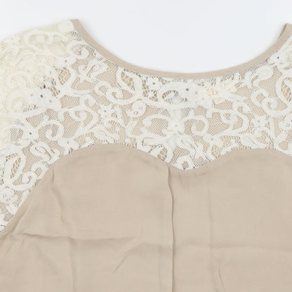 Kirei Womens Beige   Basic T-Shirt Size M