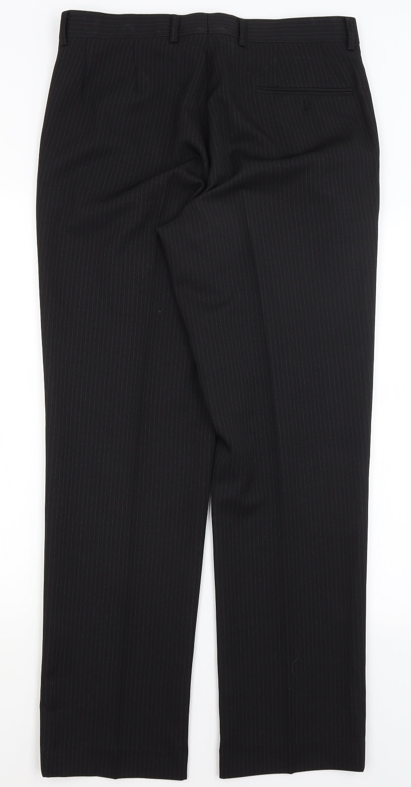 Taylor & Wright Mens Black Striped  Dress Pants Trousers Size 32 in L31 in