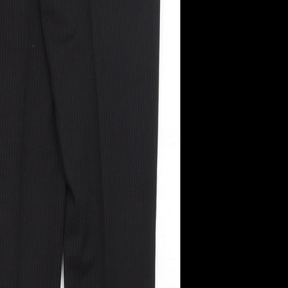 Taylor & Wright Mens Black Striped  Dress Pants Trousers Size 32 in L31 in