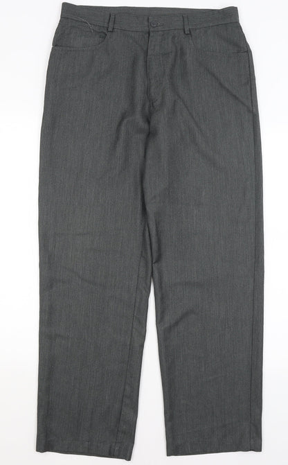 Taylor & Wright Mens Grey   Dress Pants Trousers Size 34 in L31 in