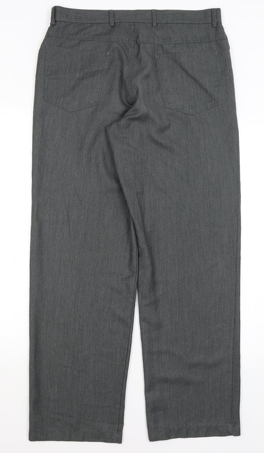 Taylor & Wright Mens Grey   Dress Pants Trousers Size 34 in L31 in