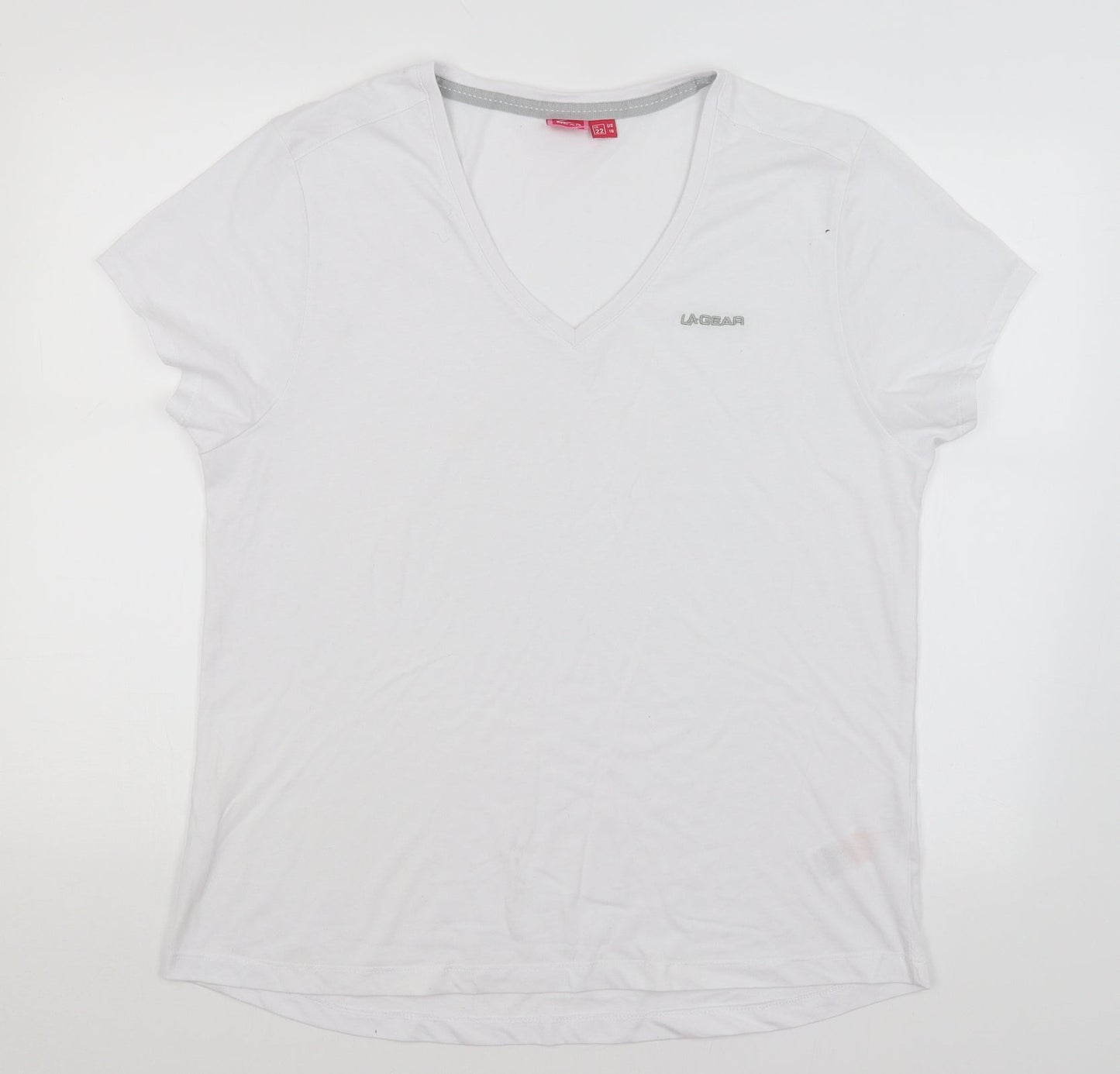 LA Gear Womens White   Basic T-Shirt Size 22