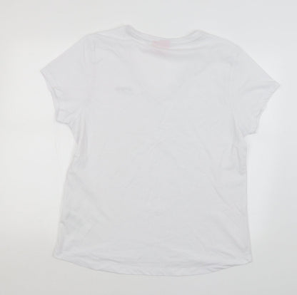 LA Gear Womens White   Basic T-Shirt Size 22