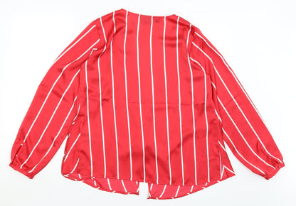 Womens UK Size 12 BPC Red Wrap Jumper