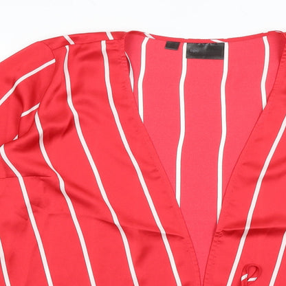 Womens UK Size 12 BPC Red Wrap Jumper