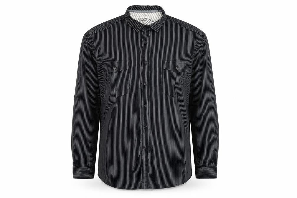 Mens UK Size L NEXT Black  Button-Up Long Sleeve Casual Shirt