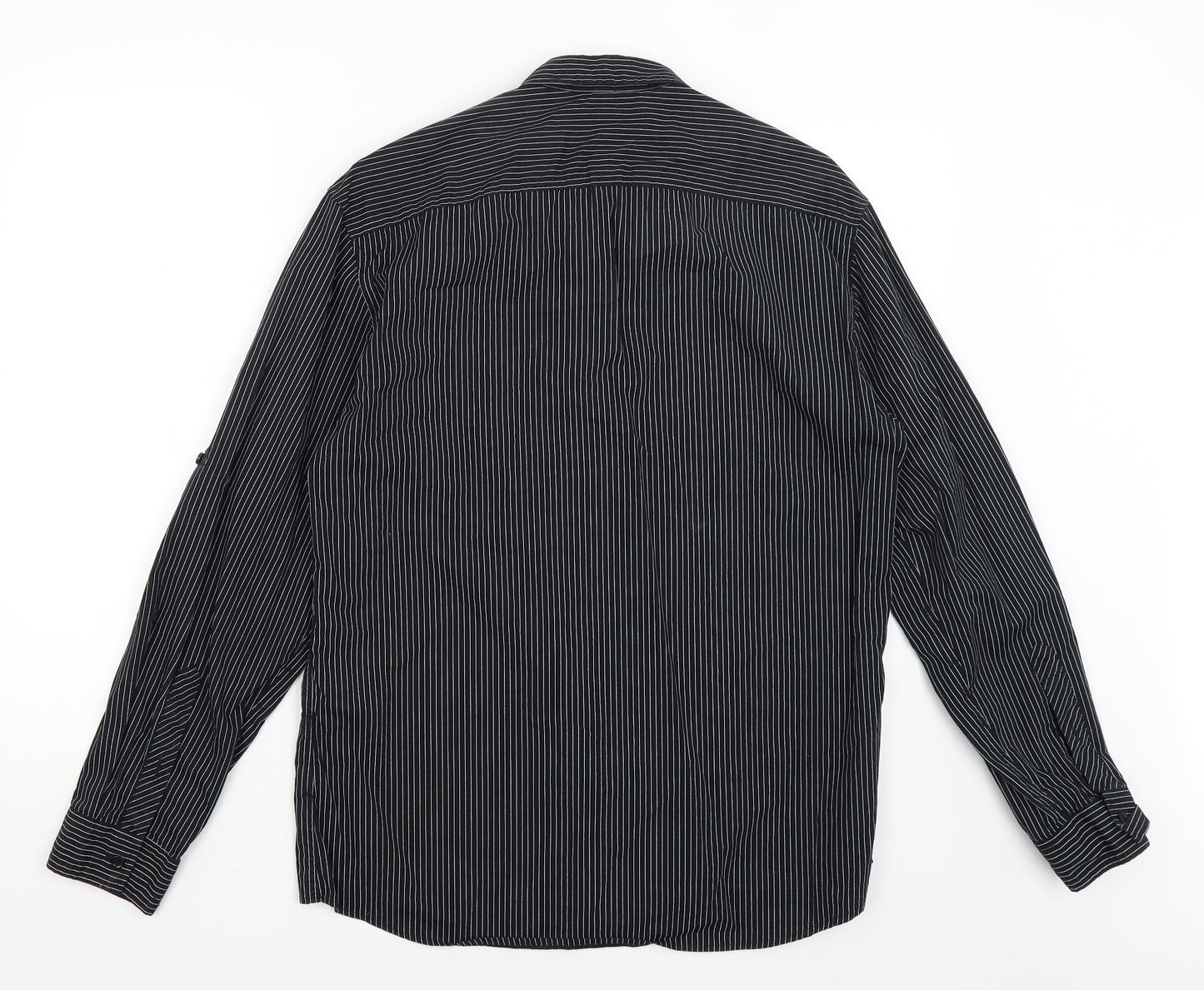 Mens UK Size L NEXT Black  Button-Up Long Sleeve Casual Shirt