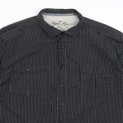 Mens UK Size L NEXT Black  Button-Up Long Sleeve Casual Shirt
