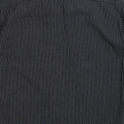 Mens UK Size L NEXT Black  Button-Up Long Sleeve Casual Shirt