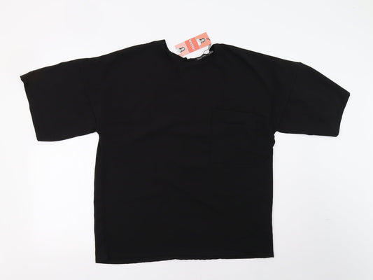 Boohoo Womens Black   Basic T-Shirt Size 14