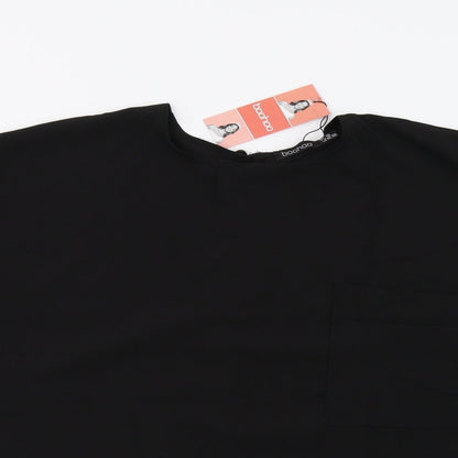 Boohoo Womens Black   Basic T-Shirt Size 14