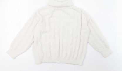 F&F Womens White   Pullover Sweatshirt Size 14