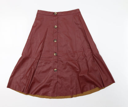 SheIn Womens Red   A-Line Skirt Size S