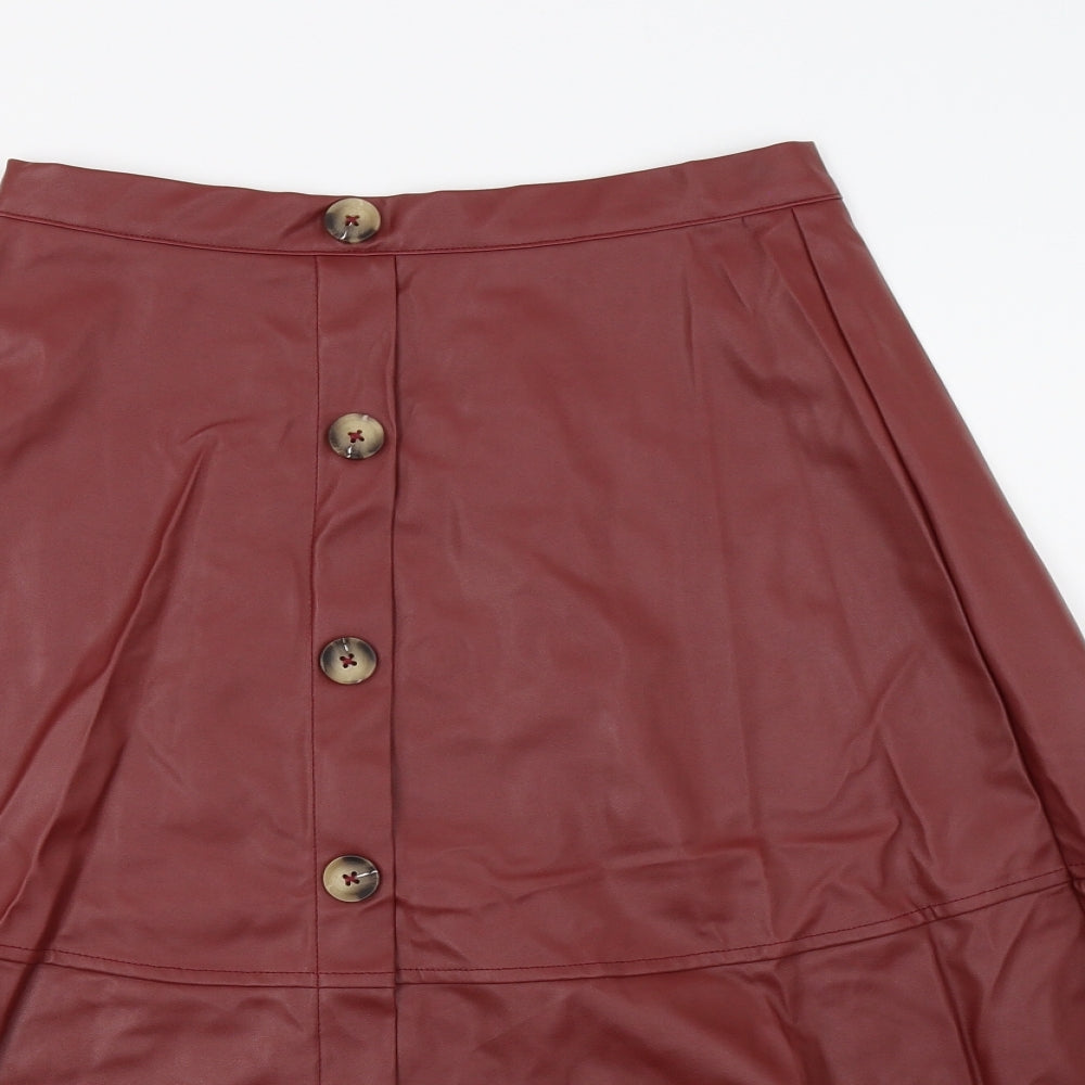 SheIn Womens Red   A-Line Skirt Size S