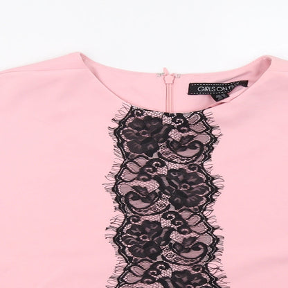 Girls On Film Womens Pink   Basic T-Shirt Size 10