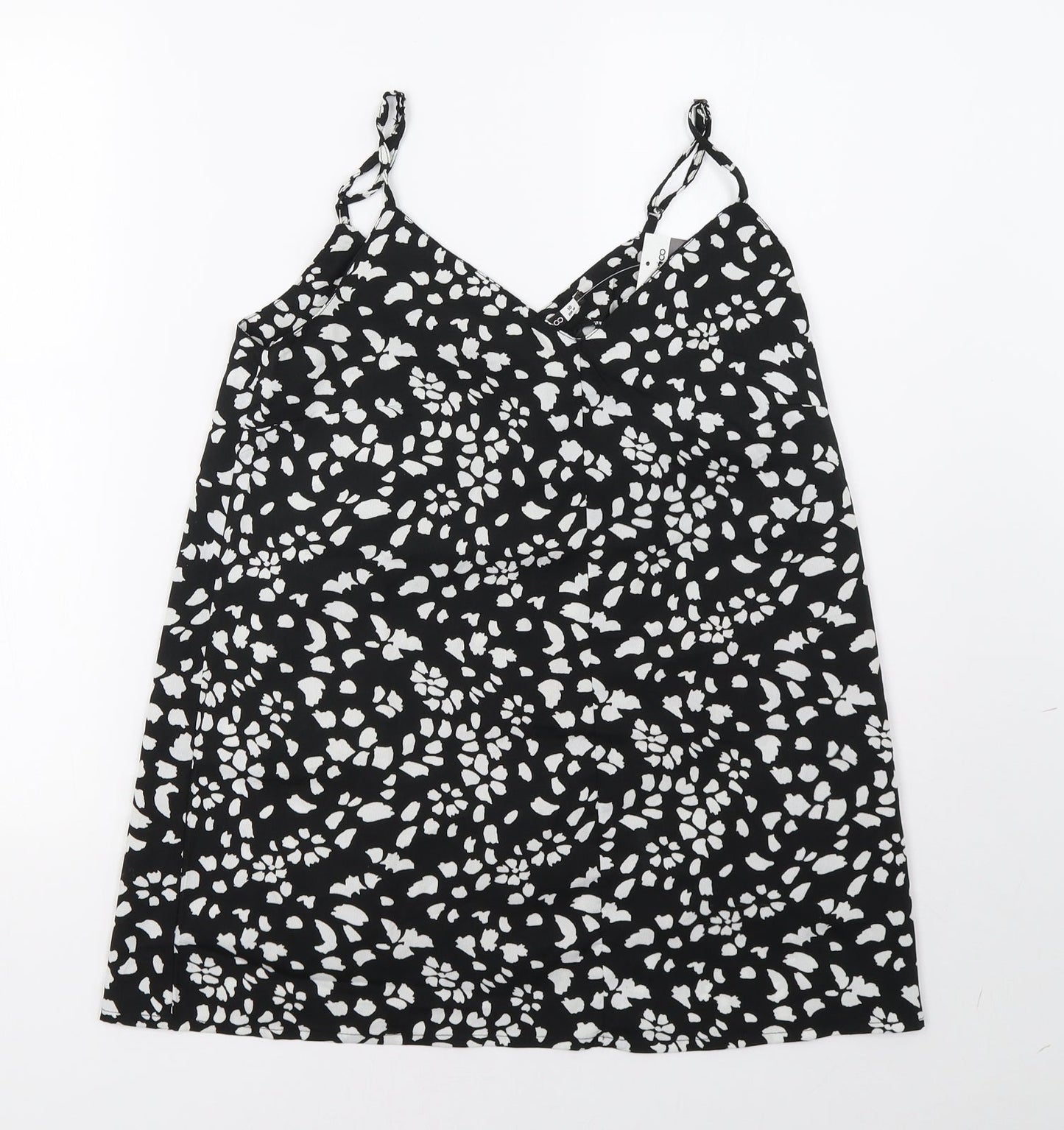 pep*co Womens Black Polka Dot  Basic Tank Size 10