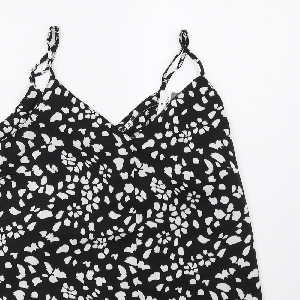 pep*co Womens Black Polka Dot  Basic Tank Size 10
