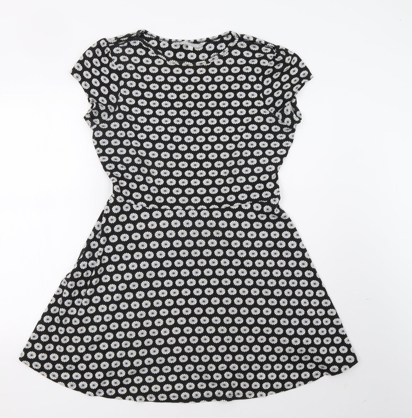 Debenhams Womens Black Polka Dot  A-Line  Size 12