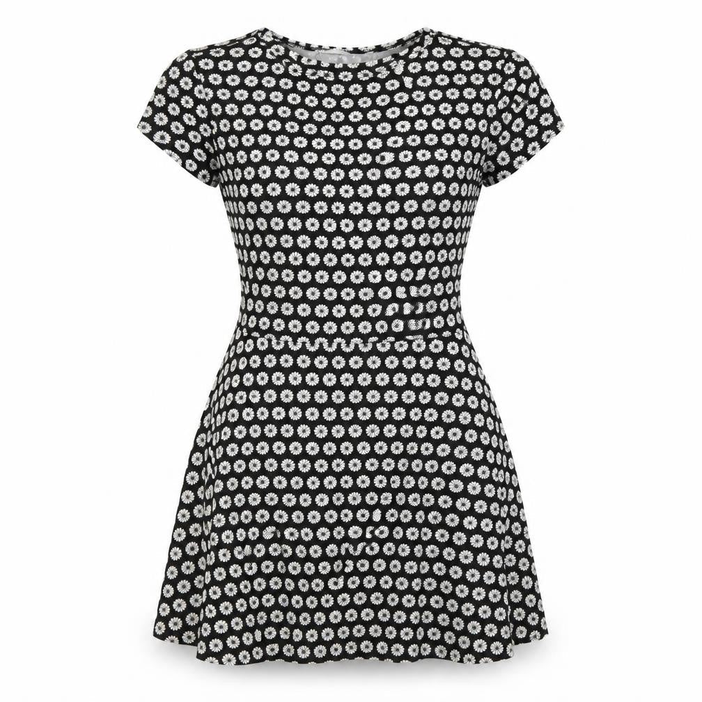Debenhams Womens Black Polka Dot  A-Line  Size 12