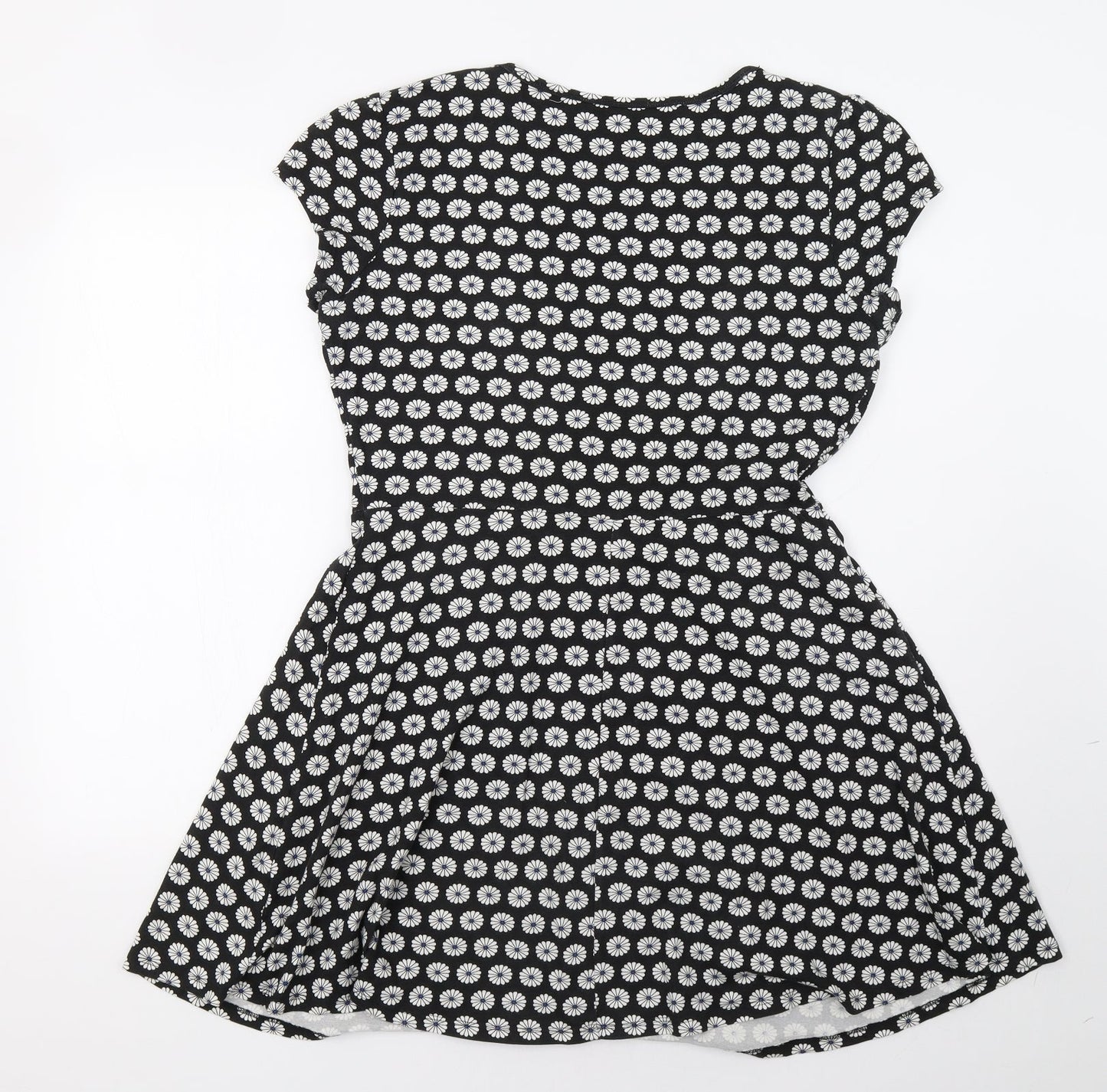 Debenhams Womens Black Polka Dot  A-Line  Size 12