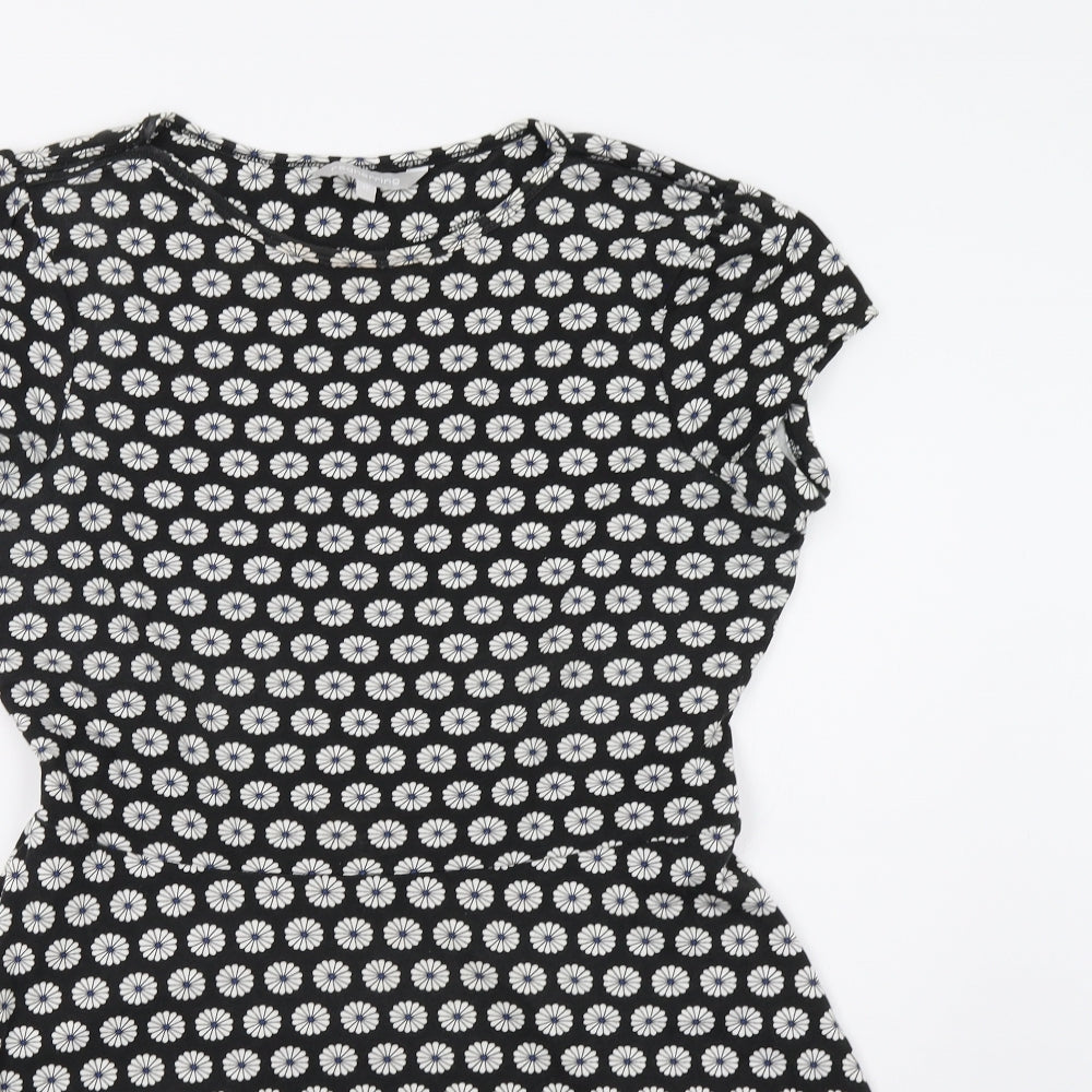 Debenhams Womens Black Polka Dot  A-Line  Size 12