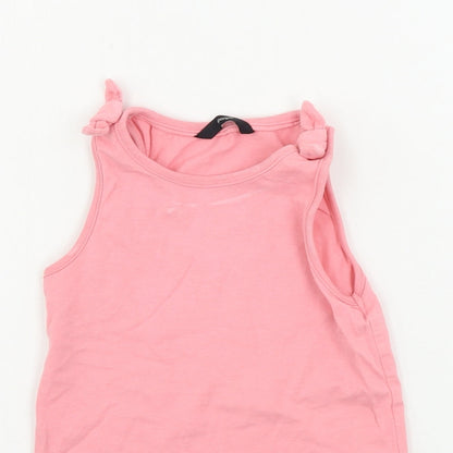 George  Girls Pink   Camisole T-Shirt Size 5-6 Years
