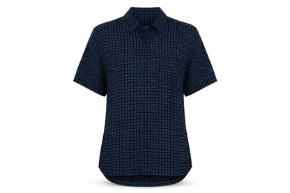 Womens UK Size S TESCO Blue Basic Button-Up
