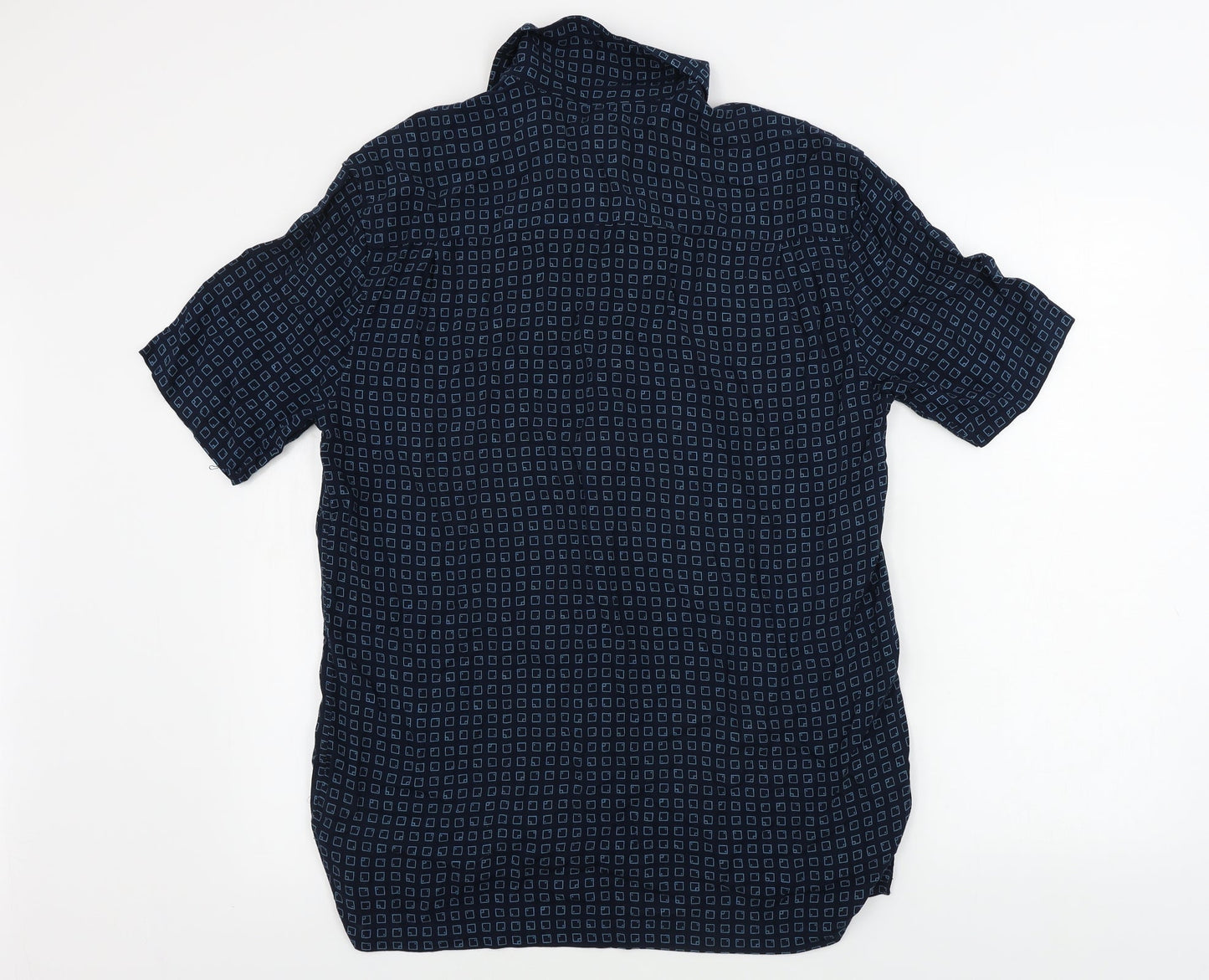 Womens UK Size S TESCO Blue Basic Button-Up